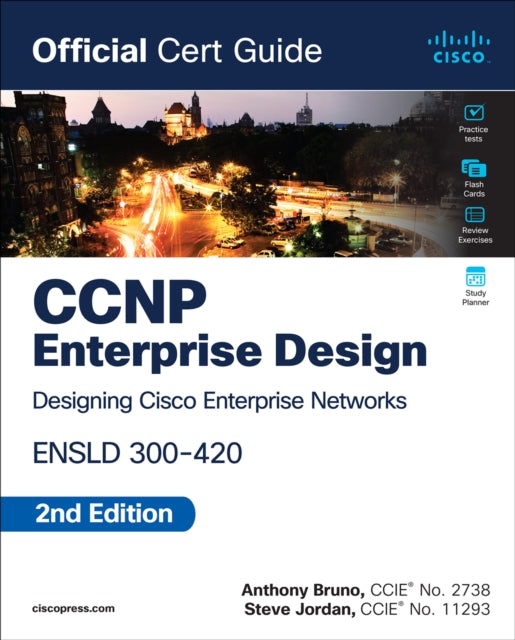 Book cover of: CCNP Enterprise Design ENSLD 300-420 Official Cert Guide. By: BRUNO, ANTHONY