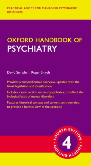 Book cover of: Oxford Handbook of Psychiatry. By: David Semple