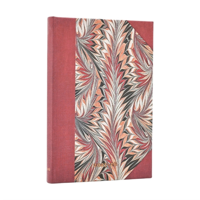 Book cover of: 2026 Rubedo (Cockerell Marbled Paper) Mini 18-month Horizontal Hardcover Flexi Dayplanner 2025-2026 (Elastic Band Closure). By: Paperblanks