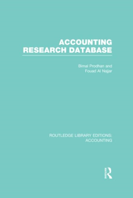 Book cover of: Accounting Research Database (RLE Accounting). By: Bimal Prodhan
