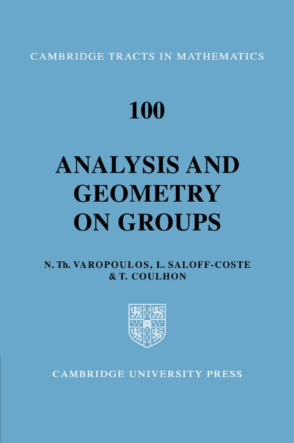 Book cover of: Analysis and Geometry on Groups