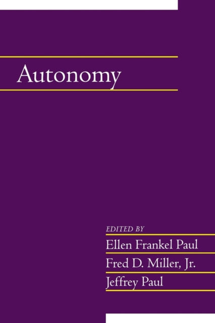 Book cover of: Autonomy: Volume 20, Part 2