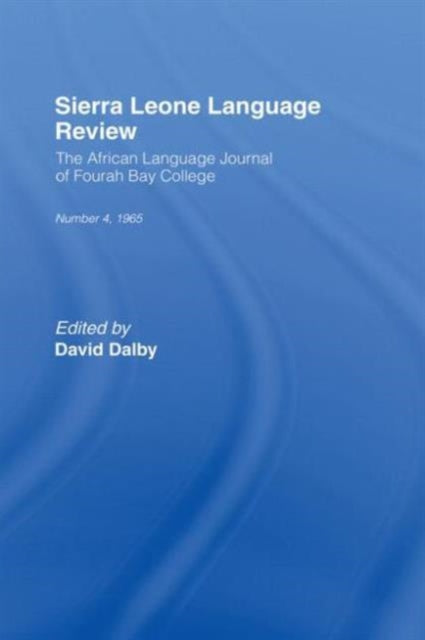 Book cover of: African Language Review. By: D. Dalby