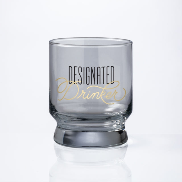 Book cover of: Designated Drinker Lowball Glass. By: Brass Brass Monkey