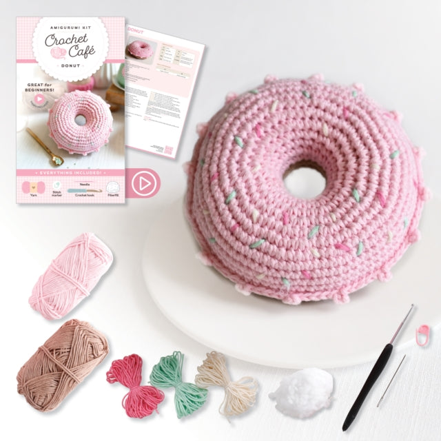 Book cover of: Crochet Cafe Amigurumi Kit Donut