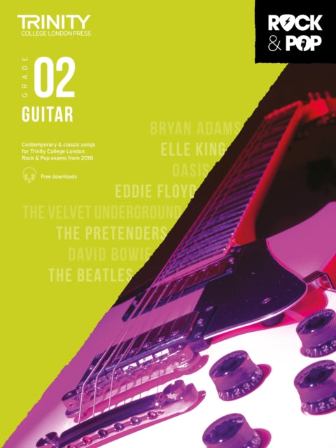 Book cover of: Trinity College London Rock & Pop 2018 Guitar Grade 2. By: Hal Leonard Corp.