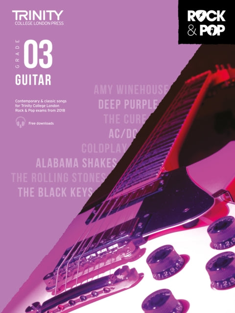 Book cover of: Trinity College London Rock & Pop 2018 Guitar Grade 3. By: Hal Leonard Corp.