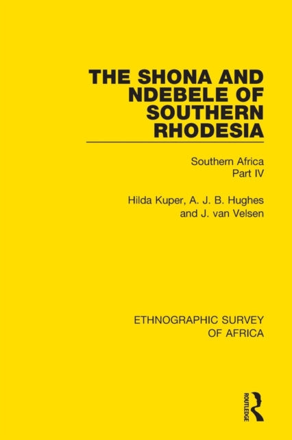 Book cover of: Shona and Ndebele of Southern Rhodesia. By: Hilda Kuper