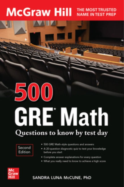 Book cover of: 500 GRE Math Questions to Know by Test Day, Second Edition. By: Sandra Luna McCune