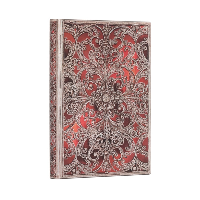 Book cover of: Garnet (Silver Filigree Collection) Midi Lined Softcover Flexi Journal. By: Paperblanks