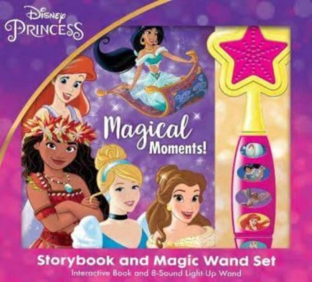 Book cover of: Disney Princess: Magical Moments! Storybook and Magic Wand Sound Book Set. By: PI Kids