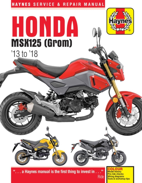 Book cover of: Honda MSX125 (Grom) (13-18). By: Editors of Haynes Manuals
