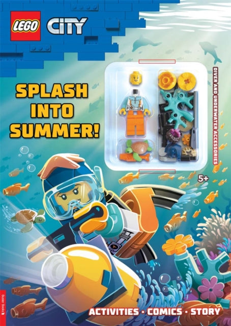 LEGO® City: Splash into Summer Activity Book (with diver LEGO minifigure and underwater accessories) 9781837250059 LEGO®