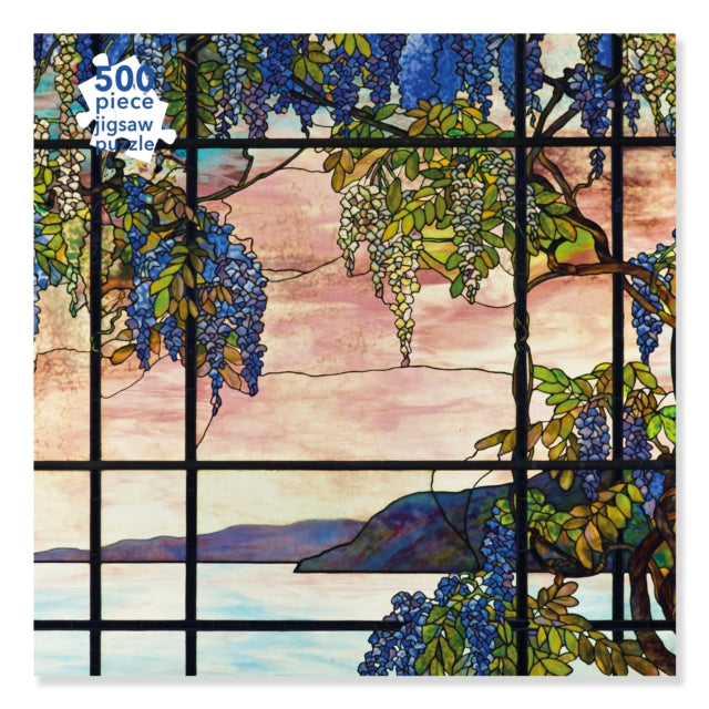 Book cover of: Adult Jigsaw Puzzle Tiffany Studios: View of Oyster Bay (500 pieces). By: Flame Tree Studio