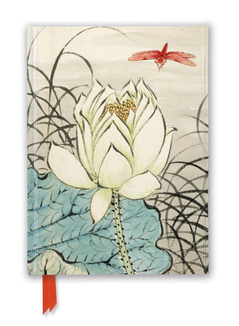 Book cover of: Ashmolean: Ren Xiong: Lotus Flower and Dragonfly (Foiled Journal). By: Flame Tree Studio