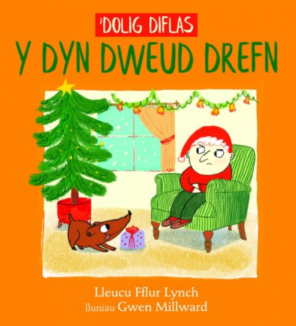 Book cover of: 'Dolig Diflas y Dyn Dweud Drefn. By: Lleucu Fflur Lynch