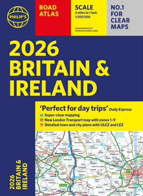 Book cover of: 2026 Philip’s Road Atlas Britain & Ireland