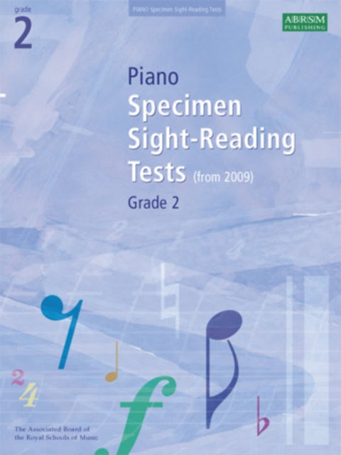 Book cover of: Piano Specimen Sight-Reading Tests, Grade 2. By: ABRSM
