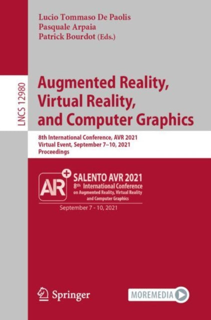 Book cover of: Augmented Reality, Virtual Reality, and Computer Graphics. By: Lucio Tommaso De Paolis