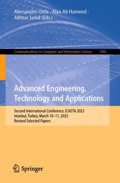 Book cover of: Advanced Engineering, Technology and Applications. By: Alessandro Ortis