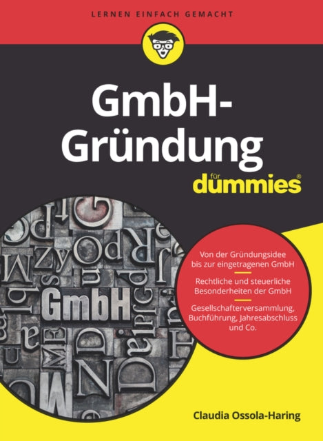 Book cover of: GmbH-Grundung fur Dummies. By: Claudia Ossola-Haring