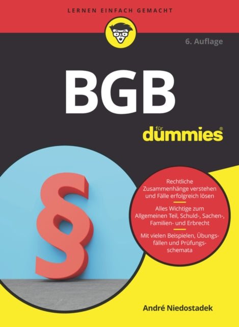 Book cover of: BGB fur Dummies. By: André Niedostadek