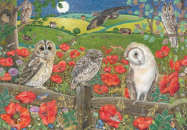 Book cover of: Jigsaw 500 Piece - Owls In Poppy Fields (L)