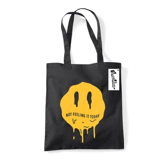 Book cover of: Letter Shoppe (Not Feeling It) Black Tote Bag