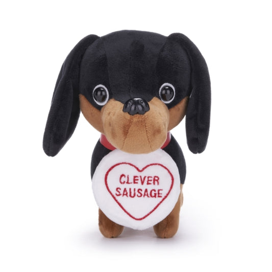 Book cover of: Love Hearts 7" Clever Sausage Dog Plush Gift