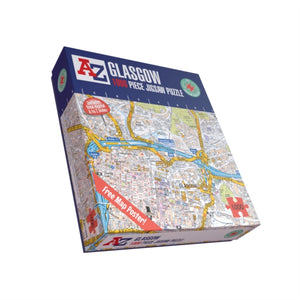 A-Z Map of Glasgow 1000 Piece Jigsaw
