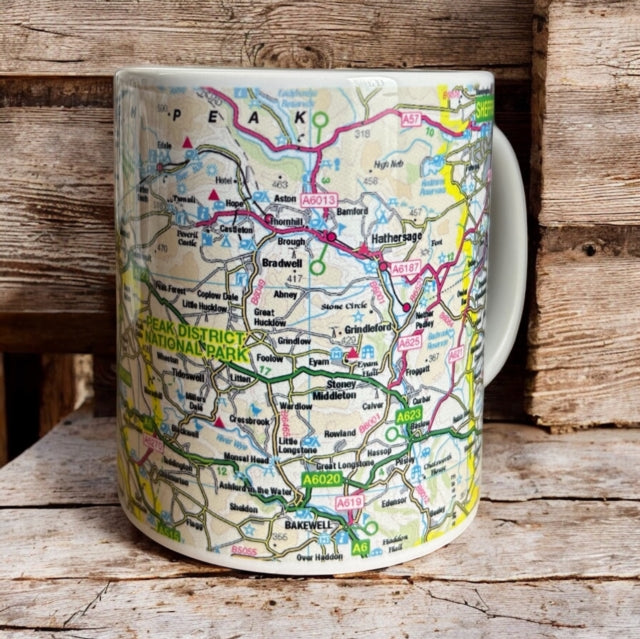Book cover of: OS Map Ceramic Mug - Peak District National Park
