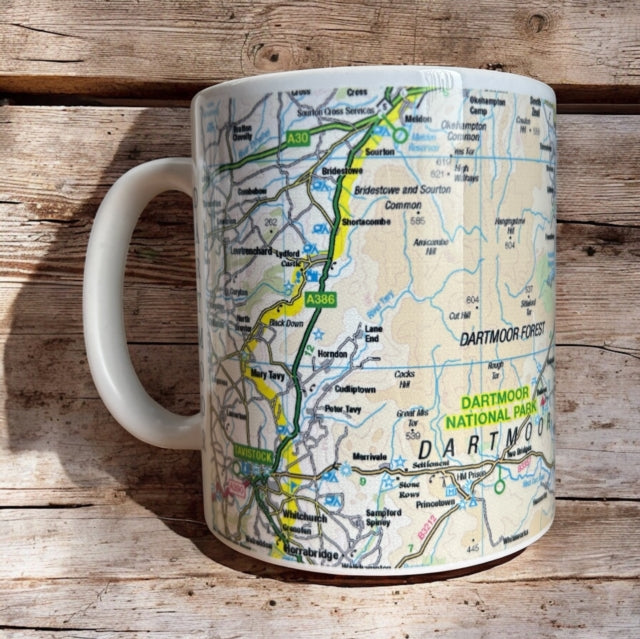 Book cover of: OS Map Ceramic Mug - Dartmoor National Park