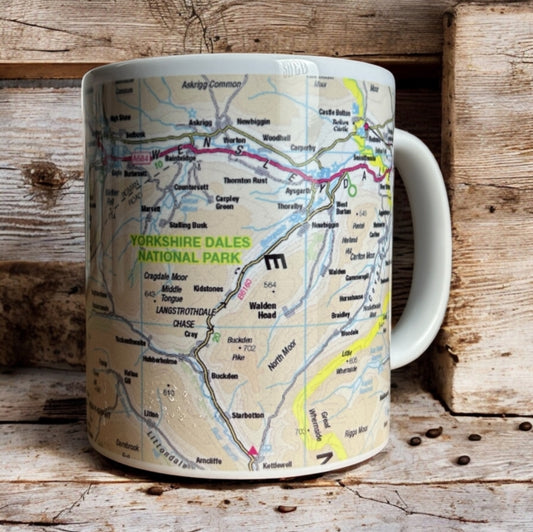Book cover of: OS Map Ceramic Mug - Yorkshire Dales National Park