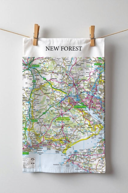 Book cover of: OS Map Tea-towel - New Forest National Park