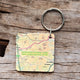 Book cover of: OS Map Wooden Square Key-ring - Snowdonia National Park