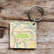 Book cover of: OS Map Wooden Square Key-ring - Brecon Beacons National Park