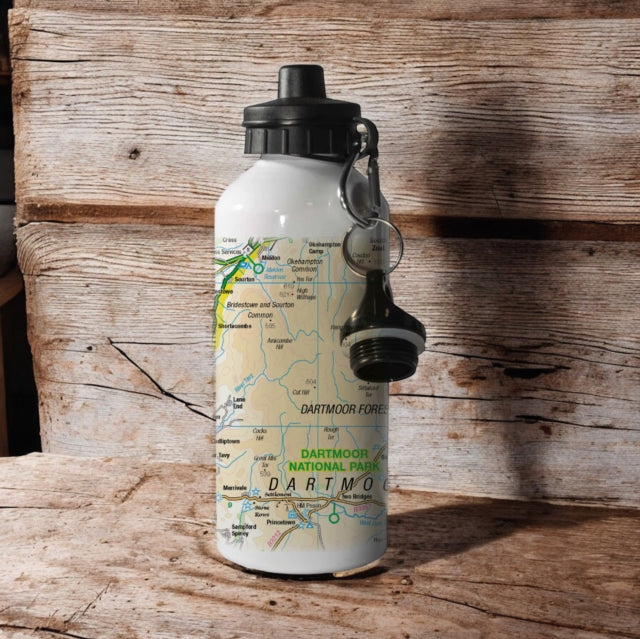 Book cover of: OS Map 600ml Metal Water Bottle - Dartmoor National Park