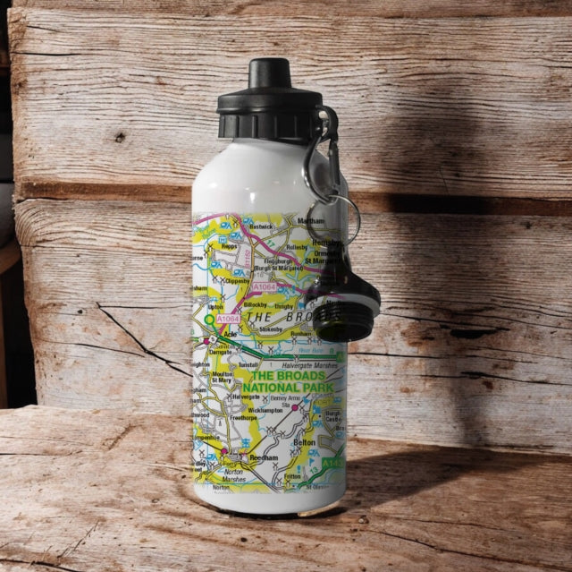 Book cover of: OS Map 600ml Metal Water Bottle - The Broads
