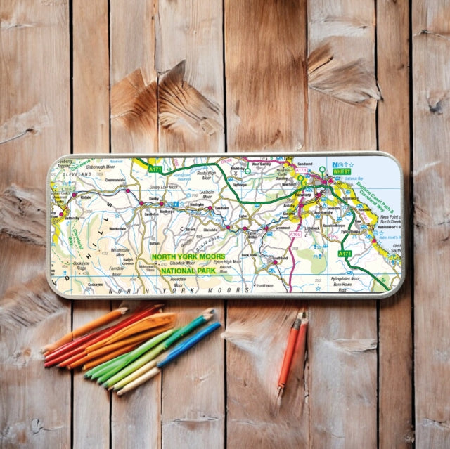 Book cover of: OS Map Metal Pencil Tin - North York Moors National Park