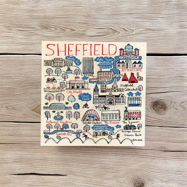 Julia Gash Wooden Coaster - Sheffield