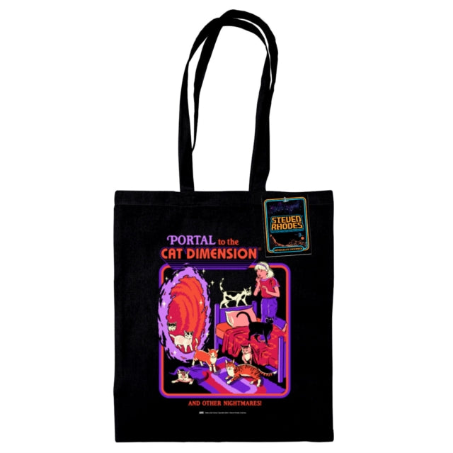 Book cover of: Steven Rhodes (Portal To The Cat Dimension) Black Tote Bag