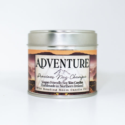 Book cover of: Adventure- Scented Soy Candle- Precious Nag Champa