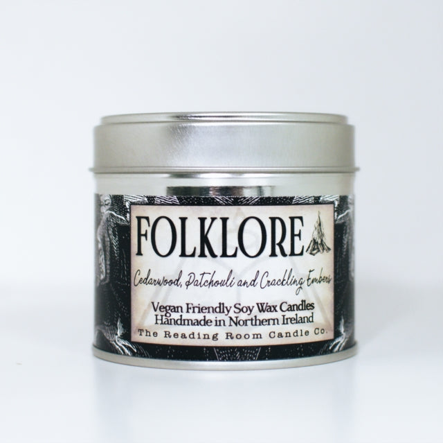 Book cover of: Folklore- Scented Soy Candle- Cedarwood, Patchouli and Crackling Embers