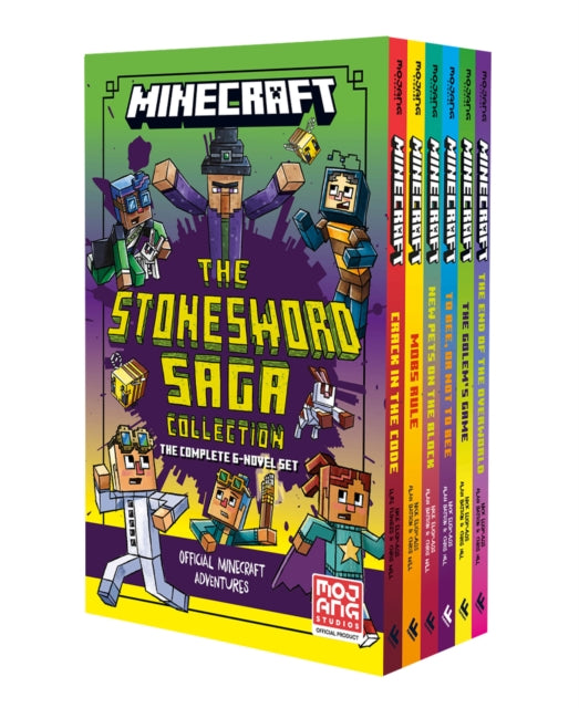 Book cover of: Minecraft Complete 6 Book Stonesword Saga. By: Mojang AB