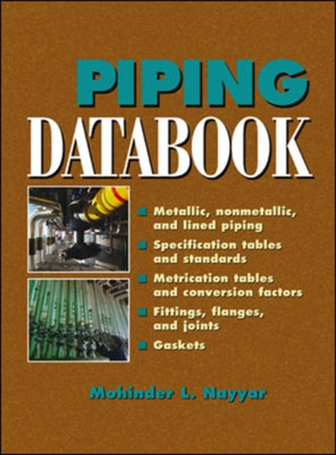 Book cover of: Piping Databook. By: Mohinder L. Nayyar