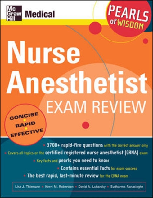 Book cover of: Nurse Anesthetist Exam Review: Pearls of Wisdom