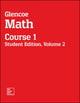 Book cover of: Glencoe Math, Course 1, Student Edition, Volume 2. By: McGraw Hill