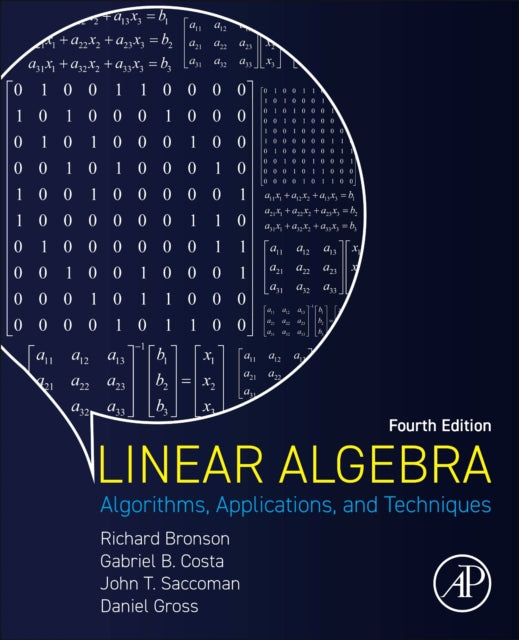 Book cover of: Linear Algebra. By: Richard Bronson