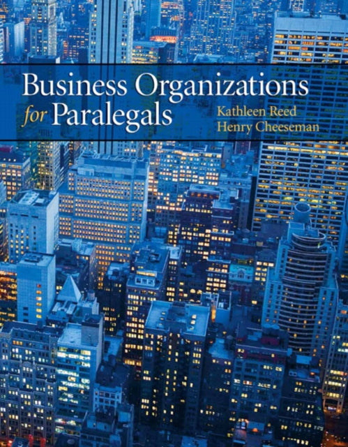 Book cover of: Business Organizations for Paralegals. By: Kathleen Mercer Reed
