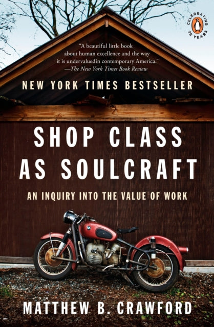 Book cover of: Shop Class As Soulcraft. By: Matthew B. Crawford